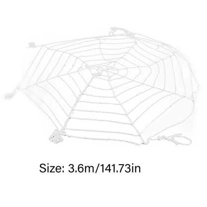 3.6m Spider Web Halloween Decorations White Round Net Spooky Cobwebs for Outdoor Indoor Party Yard V1294-YM3115220097911-0421