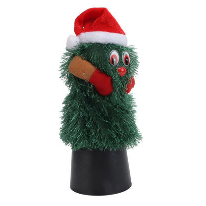 Tabletop Christmas Tree Musical Rotatable Cute Plant Shape Christmas Tree Figurine Decoration V1294-YM3115220098311-0421