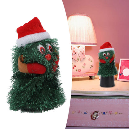 Tabletop Christmas Tree Musical Rotatable Cute Plant Shape Christmas Tree Figurine Decoration V1294-YM3115220098311-0421