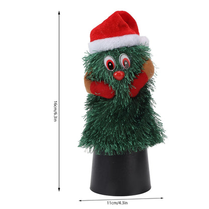 Tabletop Christmas Tree Musical Rotatable Cute Plant Shape Christmas Tree Figurine Decoration V1294-YM3115220098311-0421