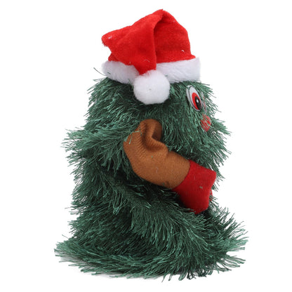 Tabletop Christmas Tree Musical Rotatable Cute Plant Shape Christmas Tree Figurine Decoration V1294-YM3115220098312-0421
