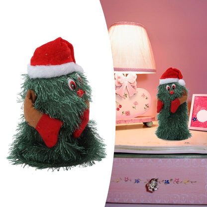 Tabletop Christmas Tree Musical Rotatable Cute Plant Shape Christmas Tree Figurine Decoration V1294-YM3115220098312-0421