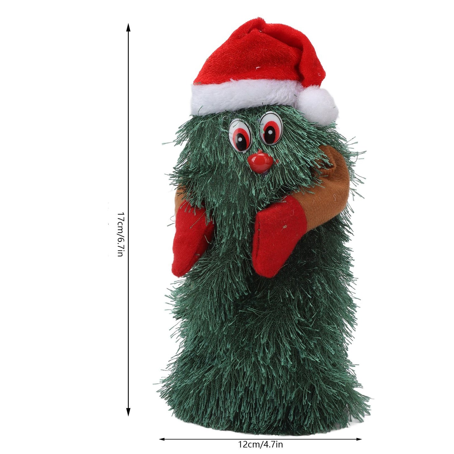 Tabletop Christmas Tree Musical Rotatable Cute Plant Shape Christmas Tree Figurine Decoration V1294-YM3115220098312-0421