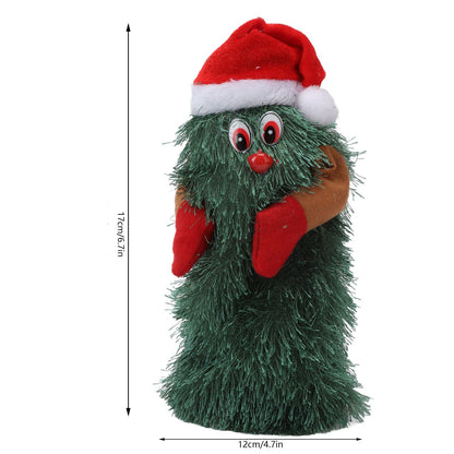 Tabletop Christmas Tree Musical Rotatable Cute Plant Shape Christmas Tree Figurine Decoration V1294-YM3115220098312-0421