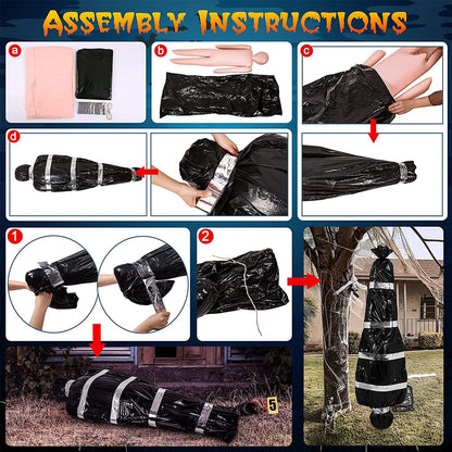Halloween Decorations Dead Victim Props Hallowmas Outdoor Prop Creepy Haunted House Decor V1294-YM3115220098411-0421