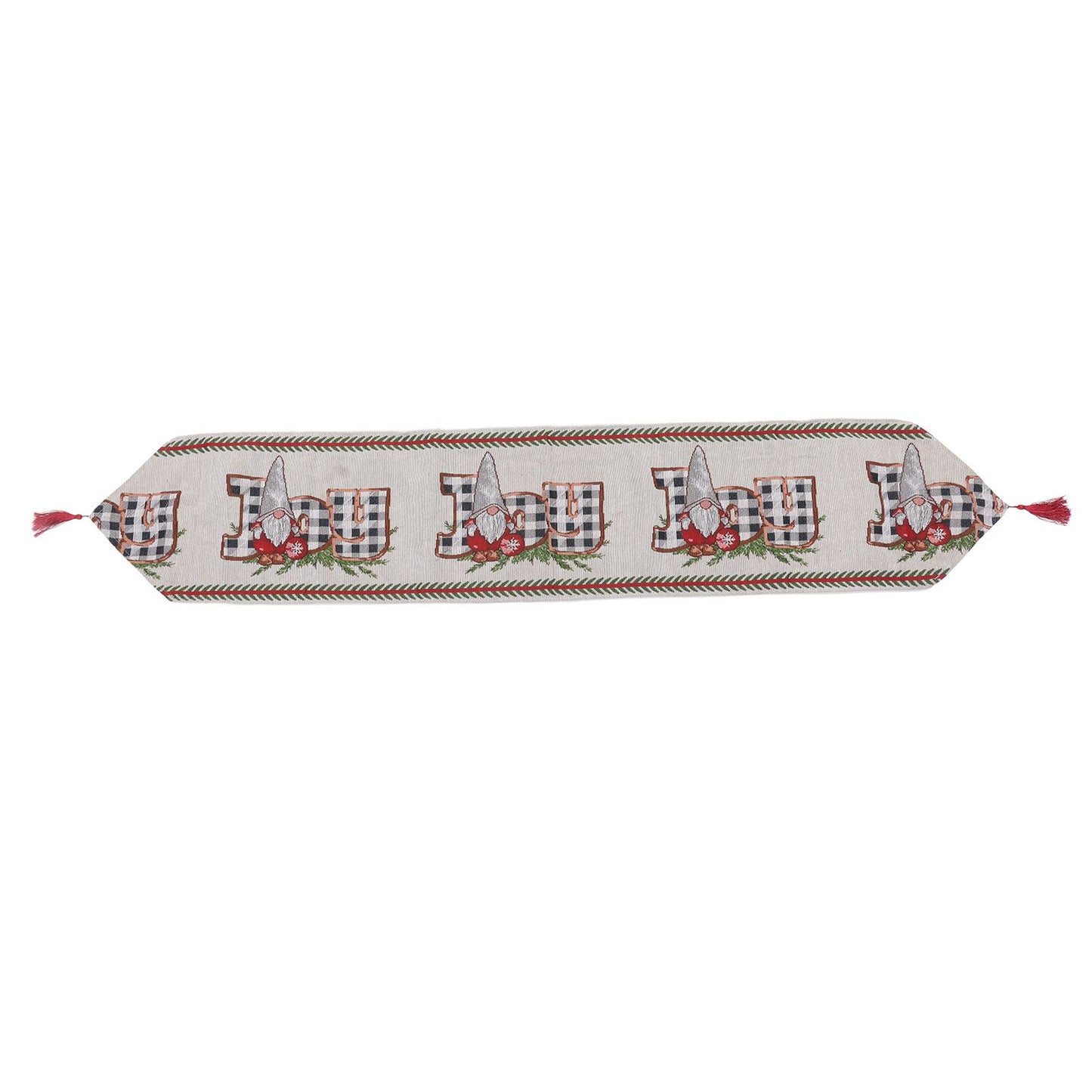Christmas Table Runner Reusable Washable 1.8m Long Knitted Fabric Table Runner Holiday for Home Cafe Type 2 V1294-YM3115220098912-0421