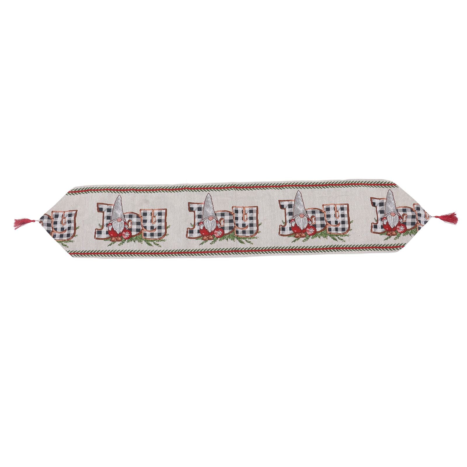 Christmas Table Runner Reusable Washable 1.8m Long Knitted Fabric Table Runner Holiday for Home Cafe Type 2 V1294-YM3115220098912-0421