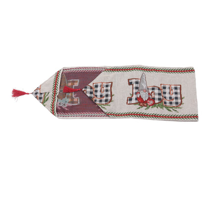 Christmas Table Runner Reusable Washable 1.8m Long Knitted Fabric Table Runner Holiday for Home Cafe Type 2 V1294-YM3115220098912-0421