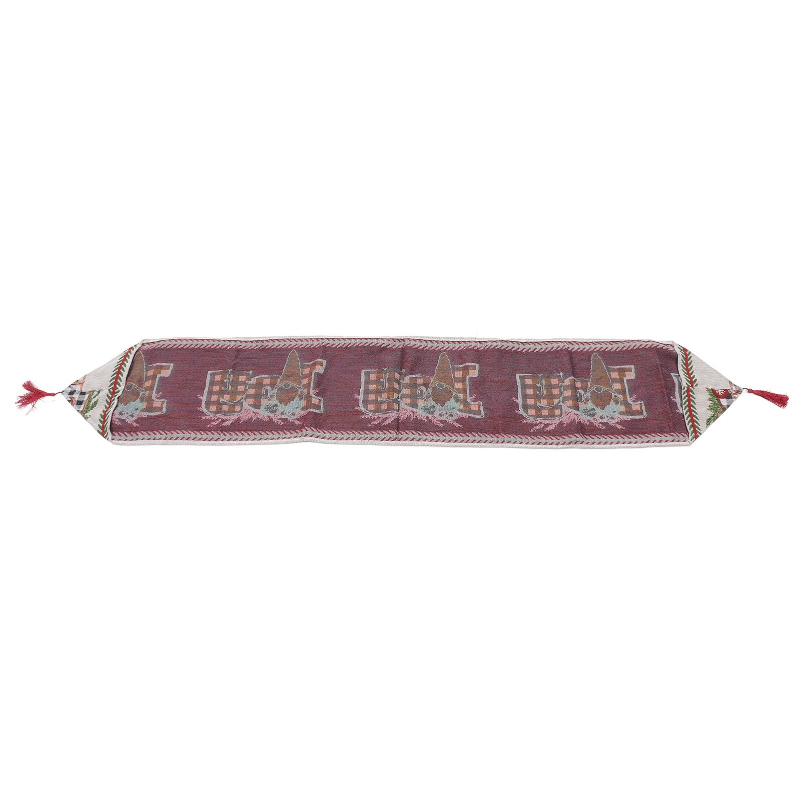 Christmas Table Runner Reusable Washable 1.8m Long Knitted Fabric Table Runner Holiday for Home Cafe Type 2 V1294-YM3115220098912-0421