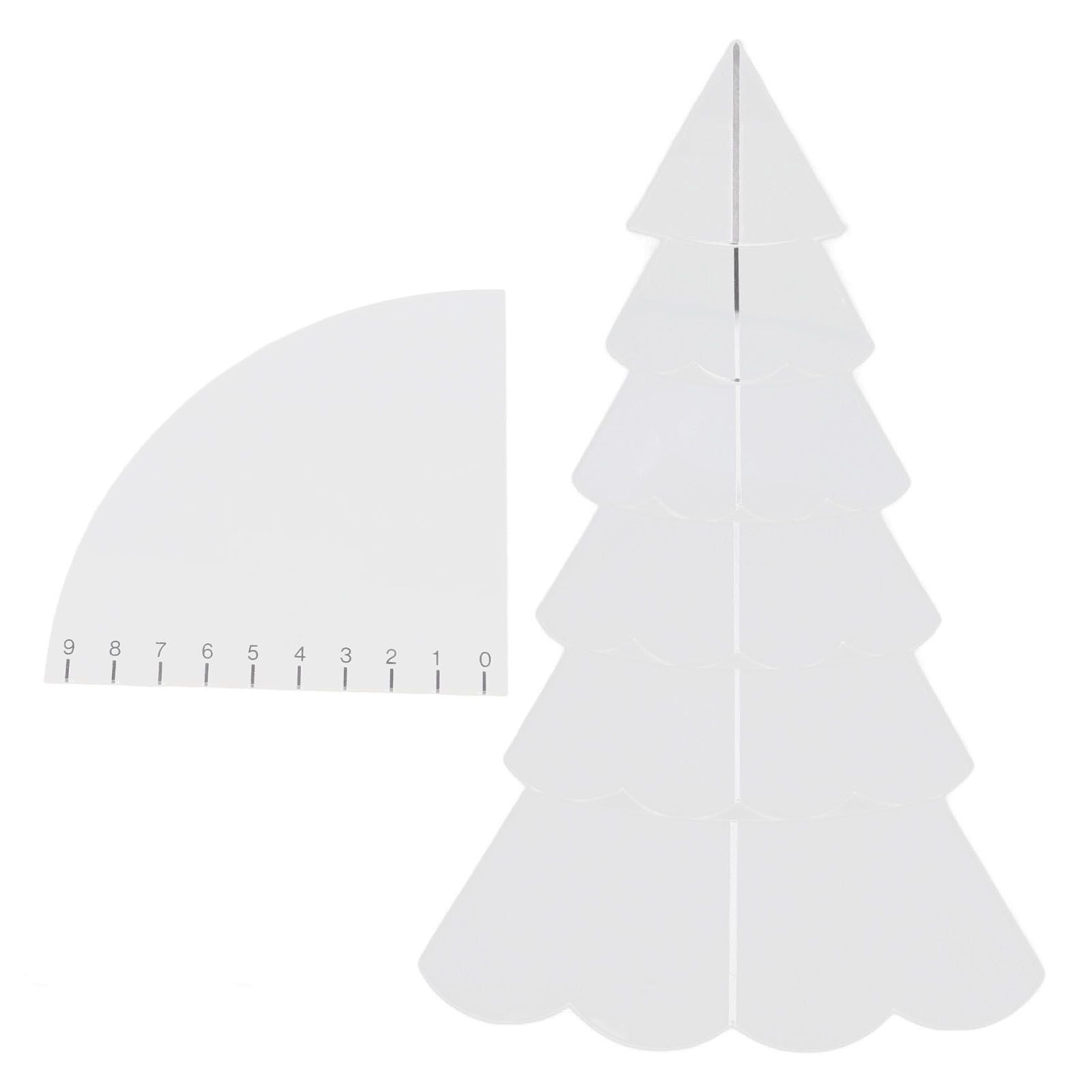 Handmade Christmas Tree Quilting Set Transparent Acrylic DIY Sewing Pattern Template Ruler Tool Set for Bowl V1294-YM3115220099611-0421