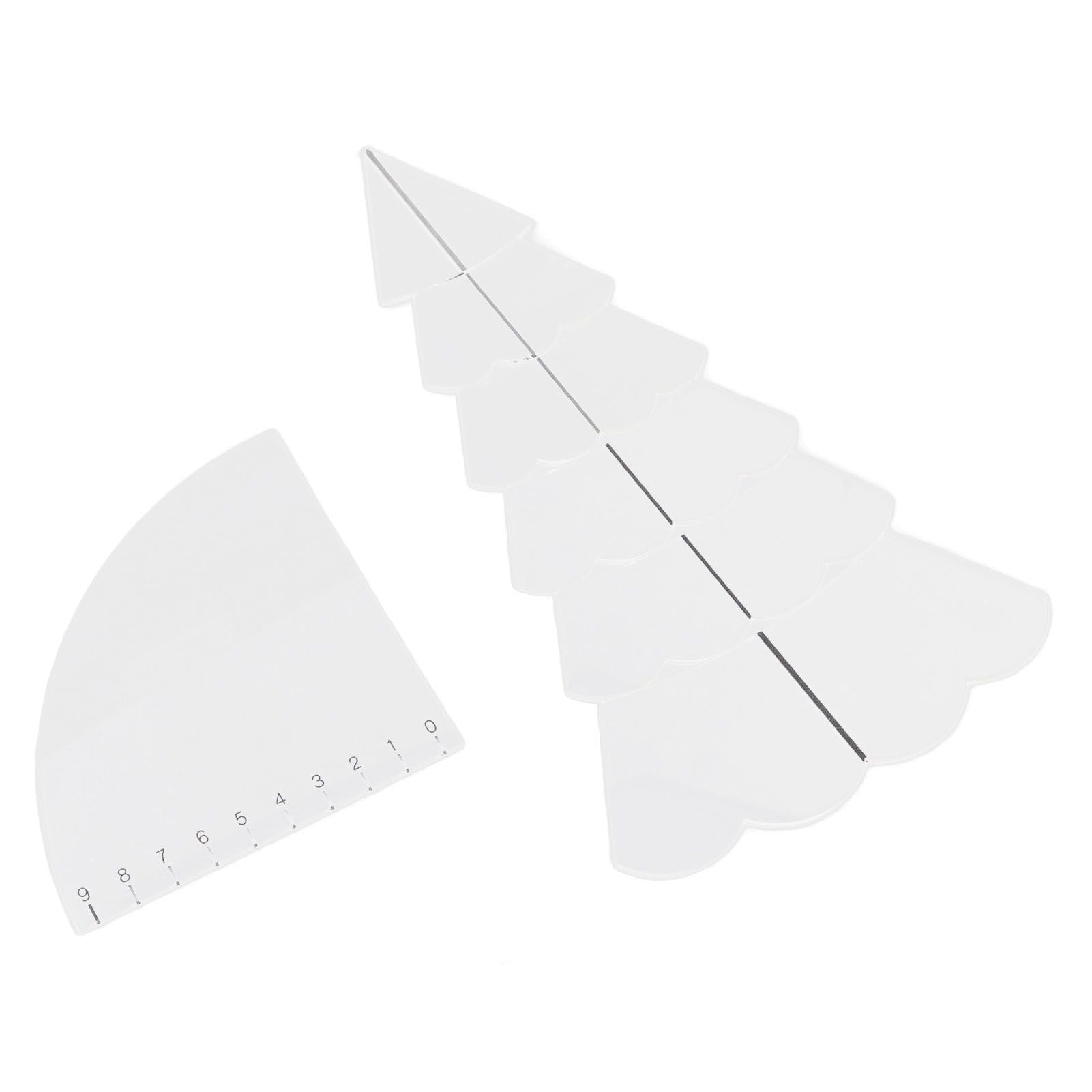 Handmade Christmas Tree Quilting Set Transparent Acrylic DIY Sewing Pattern Template Ruler Tool Set for Bowl V1294-YM3115220099611-0421