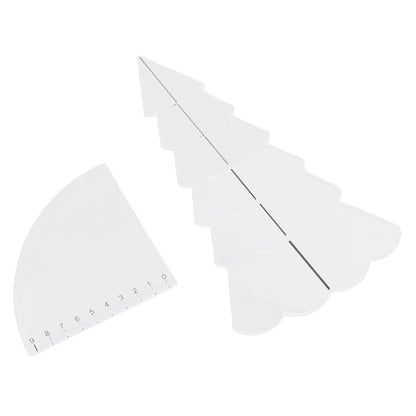 Handmade Christmas Tree Quilting Set Transparent Acrylic DIY Sewing Pattern Template Ruler Tool Set for Bowl V1294-YM3115220099611-0421