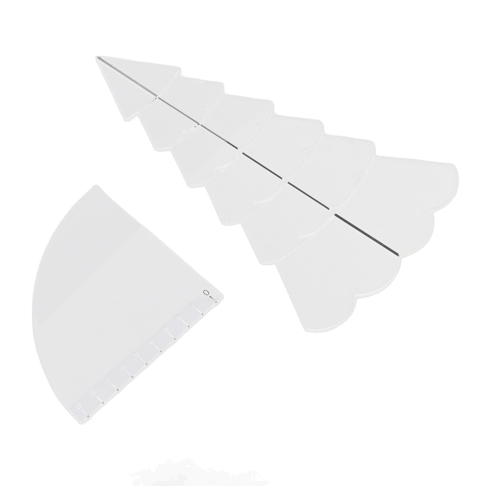 Handmade Christmas Tree Quilting Set Transparent Acrylic DIY Sewing Pattern Template Ruler Tool Set for Bowl V1294-YM3115220099611-0421