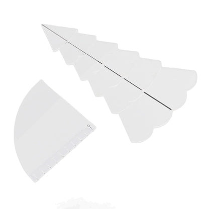 Handmade Christmas Tree Quilting Set Transparent Acrylic DIY Sewing Pattern Template Ruler Tool Set for Bowl V1294-YM3115220099611-0421
