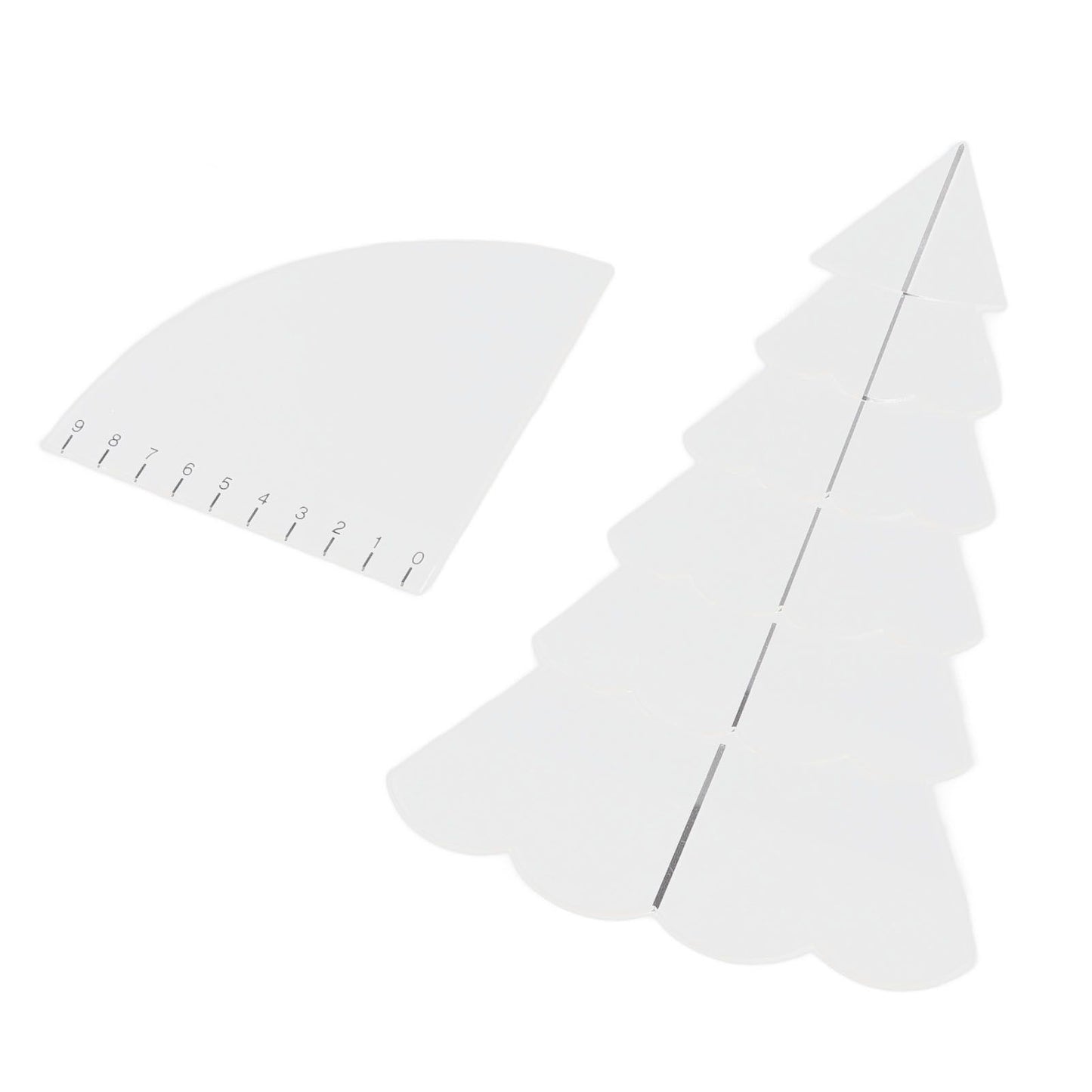 Handmade Christmas Tree Quilting Set Transparent Acrylic DIY Sewing Pattern Template Ruler Tool Set for Bowl V1294-YM3115220099611-0421