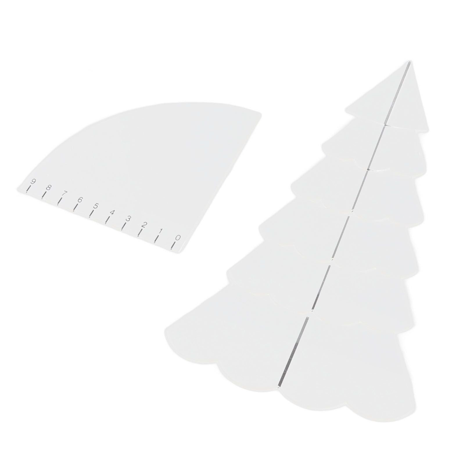Handmade Christmas Tree Quilting Set Transparent Acrylic DIY Sewing Pattern Template Ruler Tool Set for Bowl V1294-YM3115220099611-0421
