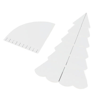 Handmade Christmas Tree Quilting Set Transparent Acrylic DIY Sewing Pattern Template Ruler Tool Set for Bowl V1294-YM3115220099611-0421