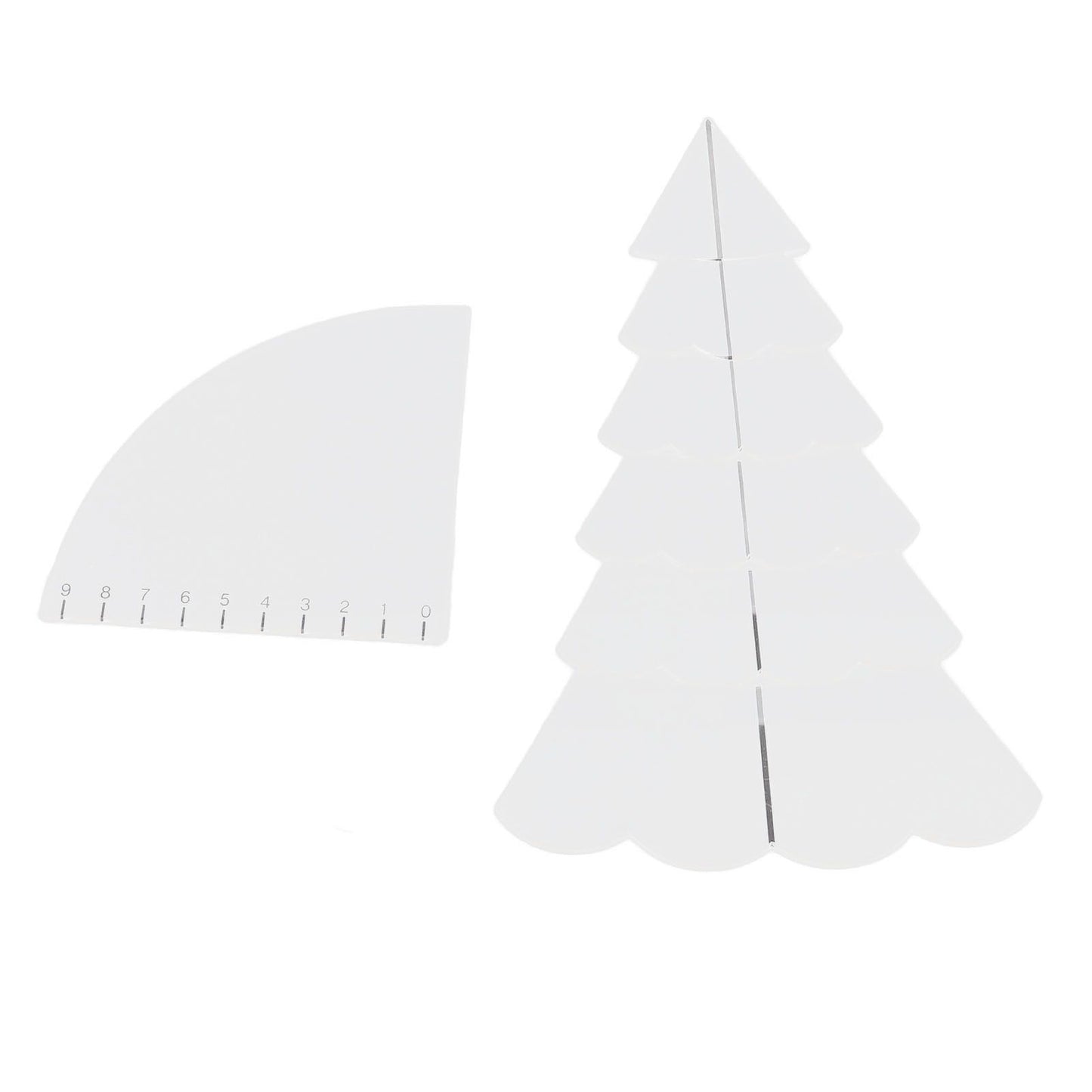 Handmade Christmas Tree Quilting Set Transparent Acrylic DIY Sewing Pattern Template Ruler Tool Set for Bowl V1294-YM3115220099611-0421