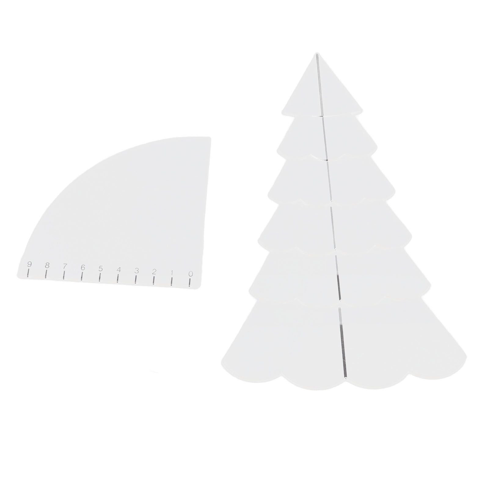 Handmade Christmas Tree Quilting Set Transparent Acrylic DIY Sewing Pattern Template Ruler Tool Set for Bowl V1294-YM3115220099611-0421