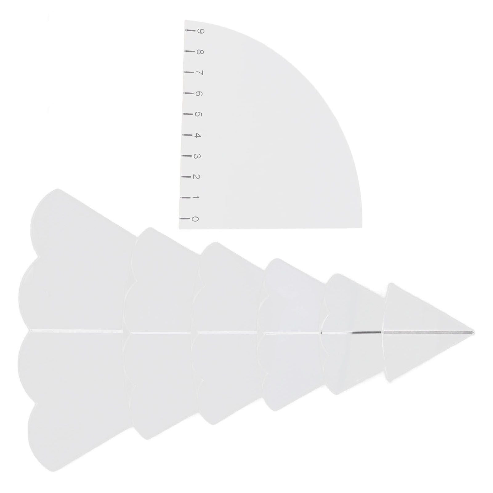 Handmade Christmas Tree Quilting Set Transparent Acrylic DIY Sewing Pattern Template Ruler Tool Set for Bowl V1294-YM3115220099611-0421