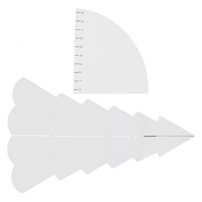 Handmade Christmas Tree Quilting Set Transparent Acrylic DIY Sewing Pattern Template Ruler Tool Set for Bowl V1294-YM3115220099611-0421