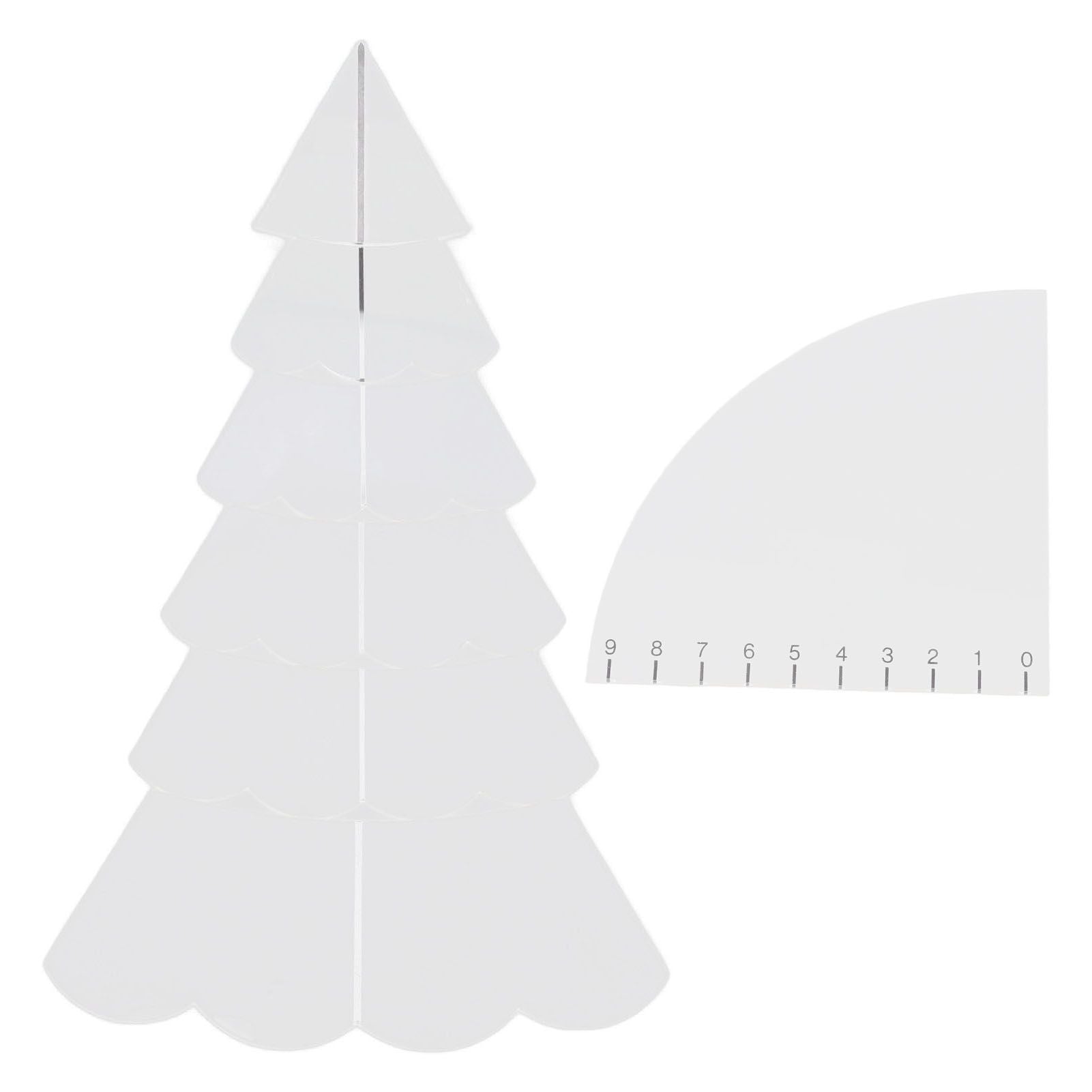 Handmade Christmas Tree Quilting Set Transparent Acrylic DIY Sewing Pattern Template Ruler Tool Set for Bowl V1294-YM3115220099611-0421