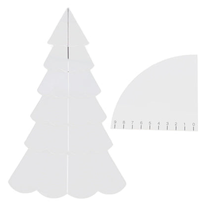 Handmade Christmas Tree Quilting Set Transparent Acrylic DIY Sewing Pattern Template Ruler Tool Set for Bowl V1294-YM3115220099611-0421