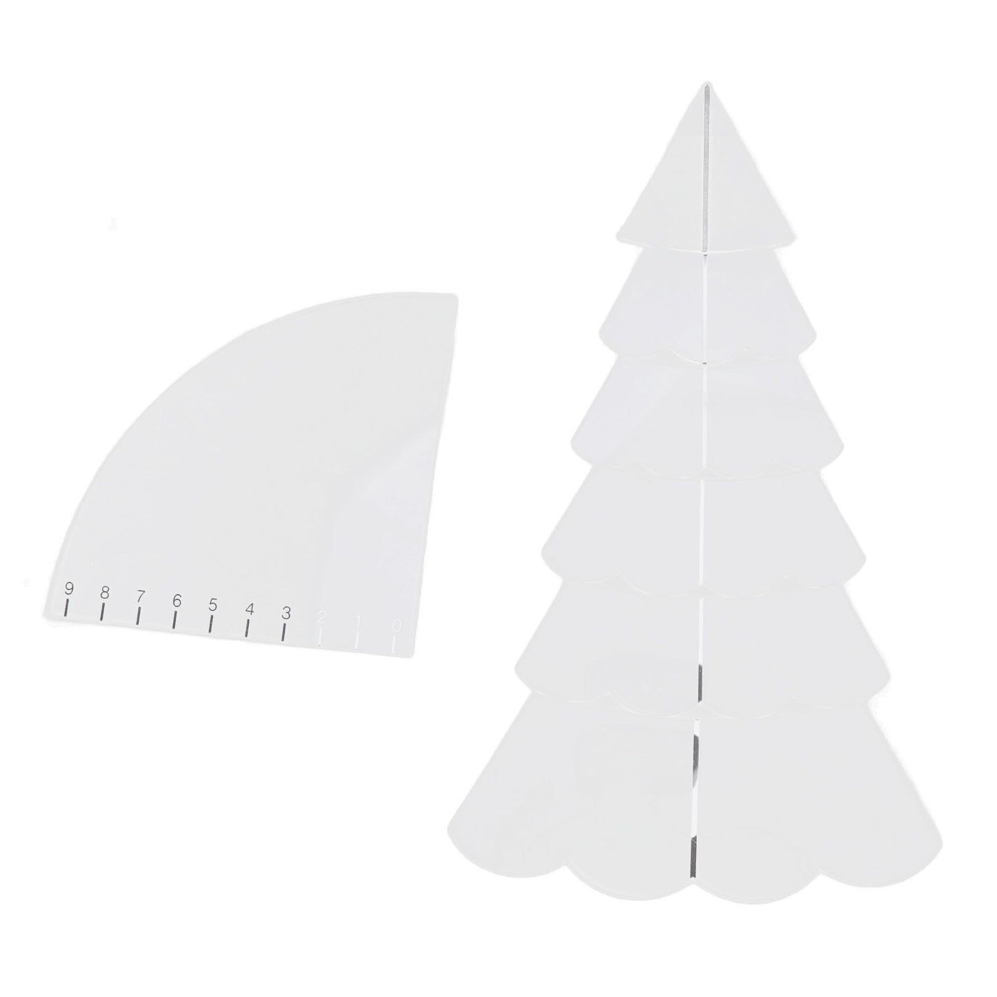 Handmade Christmas Tree Quilting Set Transparent Acrylic DIY Sewing Pattern Template Ruler Tool Set for Bowl V1294-YM3115220099611-0421