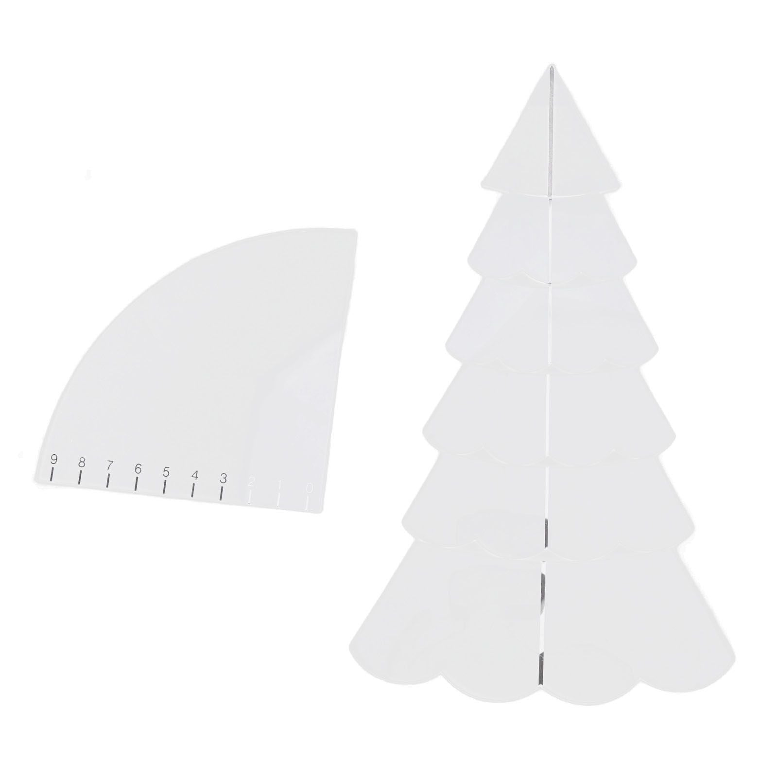 Handmade Christmas Tree Quilting Set Transparent Acrylic DIY Sewing Pattern Template Ruler Tool Set for Bowl V1294-YM3115220099611-0421