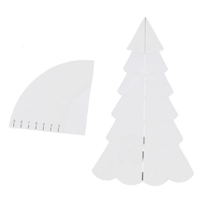 Handmade Christmas Tree Quilting Set Transparent Acrylic DIY Sewing Pattern Template Ruler Tool Set for Bowl V1294-YM3115220099611-0421