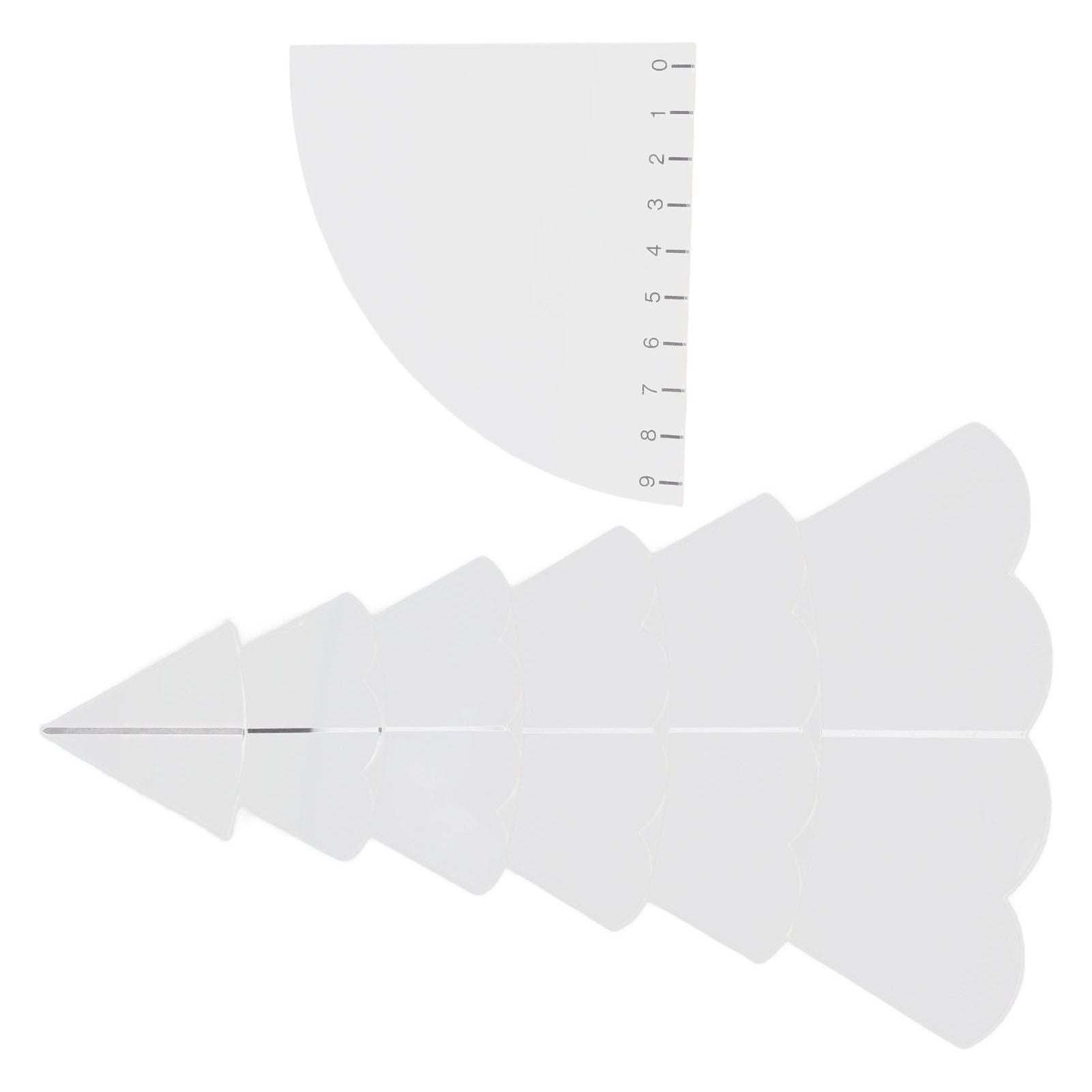 Handmade Christmas Tree Quilting Set Transparent Acrylic DIY Sewing Pattern Template Ruler Tool Set for Bowl V1294-YM3115220099611-0421