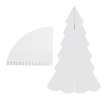 Handmade Christmas Tree Quilting Set Transparent Acrylic DIY Sewing Pattern Template Ruler Tool Set for Bowl V1294-YM3115220099612-0421