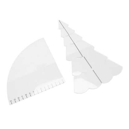 Handmade Christmas Tree Quilting Set Transparent Acrylic DIY Sewing Pattern Template Ruler Tool Set for Bowl V1294-YM3115220099612-0421