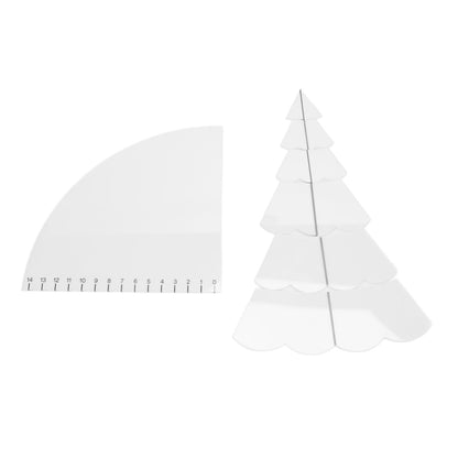 Handmade Christmas Tree Quilting Set Transparent Acrylic DIY Sewing Pattern Template Ruler Tool Set for Bowl V1294-YM3115220099612-0421