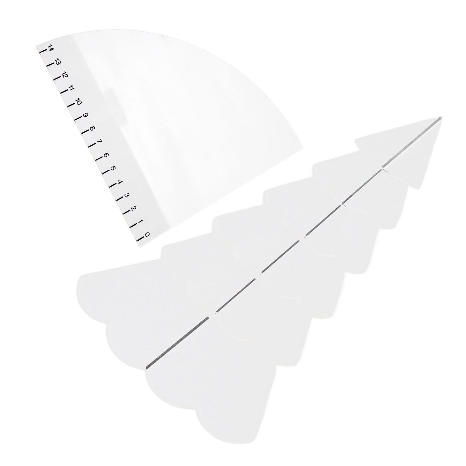 Handmade Christmas Tree Quilting Set Transparent Acrylic DIY Sewing Pattern Template Ruler Tool Set for Bowl V1294-YM3115220099612-0421