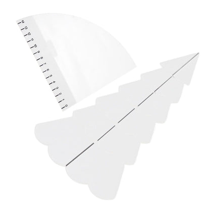 Handmade Christmas Tree Quilting Set Transparent Acrylic DIY Sewing Pattern Template Ruler Tool Set for Bowl V1294-YM3115220099612-0421