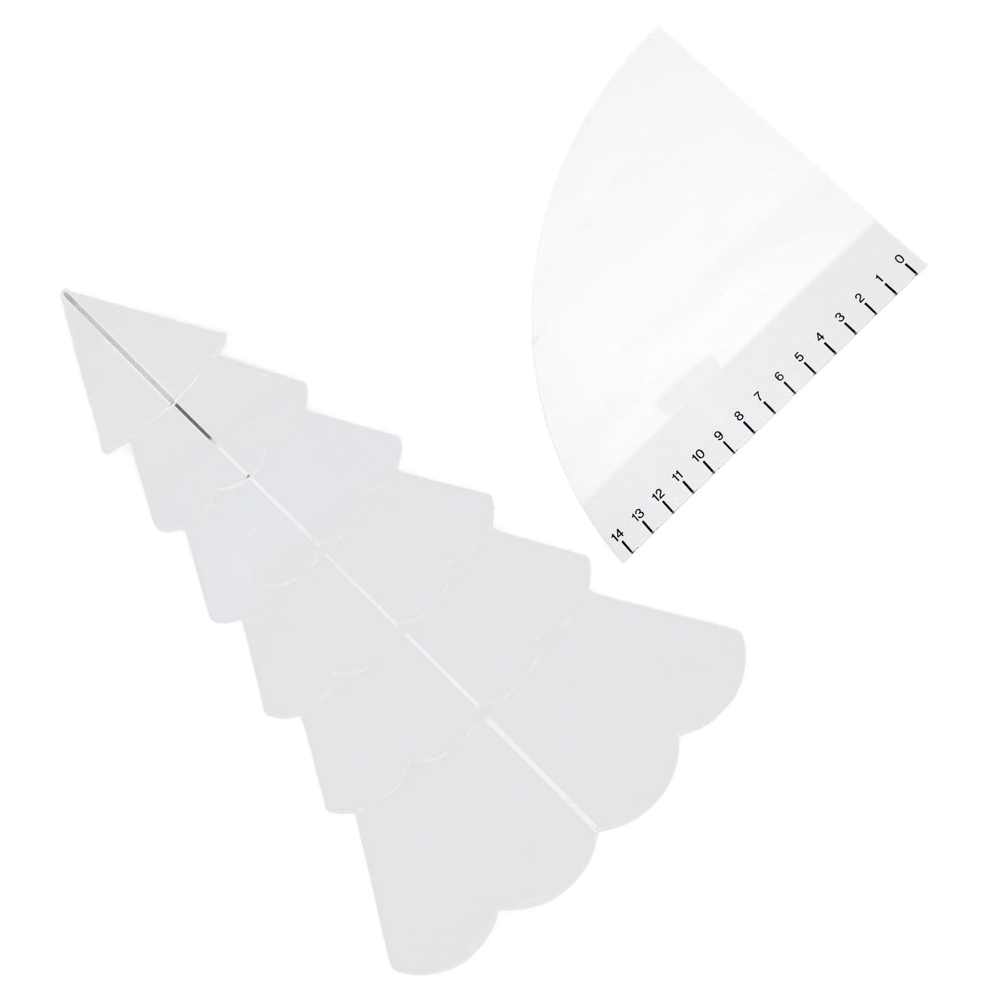 Handmade Christmas Tree Quilting Set Transparent Acrylic DIY Sewing Pattern Template Ruler Tool Set for Bowl V1294-YM3115220099612-0421