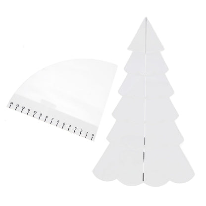 Handmade Christmas Tree Quilting Set Transparent Acrylic DIY Sewing Pattern Template Ruler Tool Set for Bowl V1294-YM3115220099612-0421