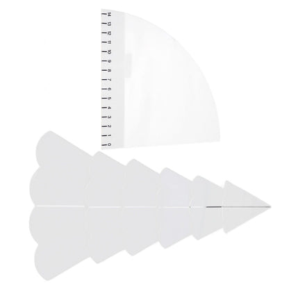 Handmade Christmas Tree Quilting Set Transparent Acrylic DIY Sewing Pattern Template Ruler Tool Set for Bowl V1294-YM3115220099612-0421