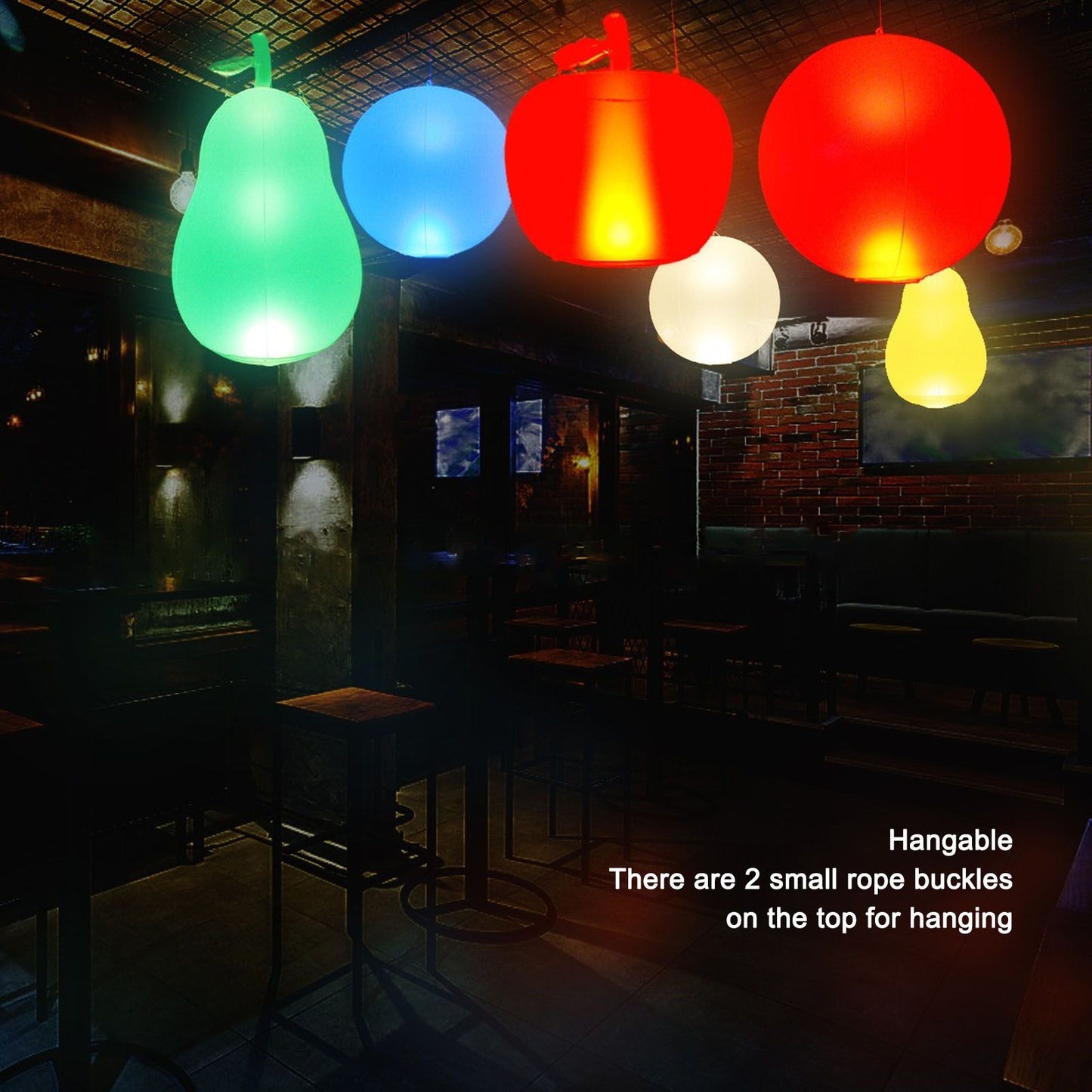 Inflatable Glowing Ball Avocado Shaped Waterproof Remote Control Light Up Ball for Party V1294-YM3115220100311-0421