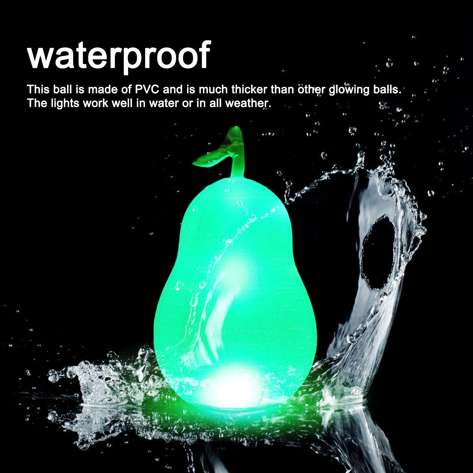 Inflatable Glowing Ball Avocado Shaped Waterproof Remote Control Light Up Ball for Party V1294-YM3115220100311-0421