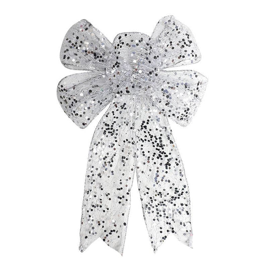 1pcs Christmas Decorative Bows Imitation Hemp Hand Crafted Ribbon Christmas Bow Knot Ornament for Christmas V1294-YM3115220101011-0421