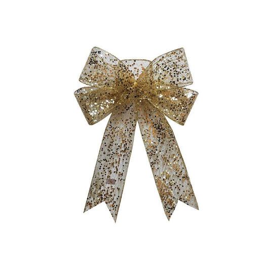 1pcs Christmas Decorative Bows Imitation Hemp Hand Crafted Ribbon Christmas Bow Knot Ornament for Christmas V1294-YM3115220101012-0421