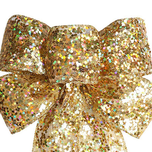 1pcs Christmas Decorative Bows Imitation Hemp Hand Crafted Ribbon Christmas Bow Knot Ornament for Christmas V1294-YM3115220101014-0421