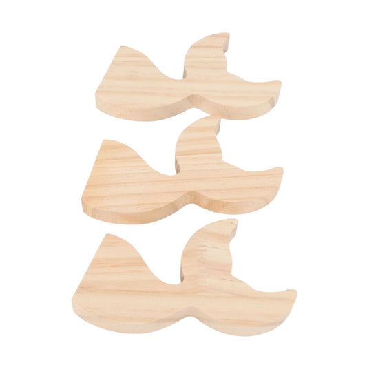 3 Pcs Fish Wood DIY Crafts Whale Tail Ornaments Whale Crafts for Childrens Playthings Toys V1294-YM3115220101211-0421