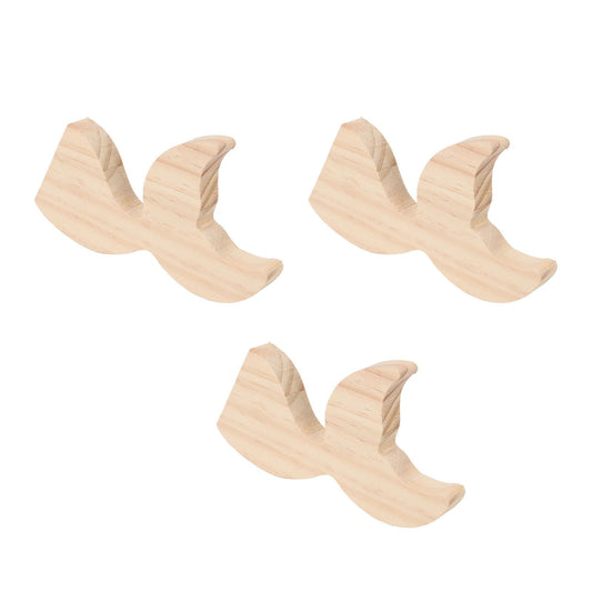 3 Pcs Fish Wood DIY Crafts Whale Tail Ornaments Whale Crafts for Childrens Playthings Toys V1294-YM3115220101211-0421