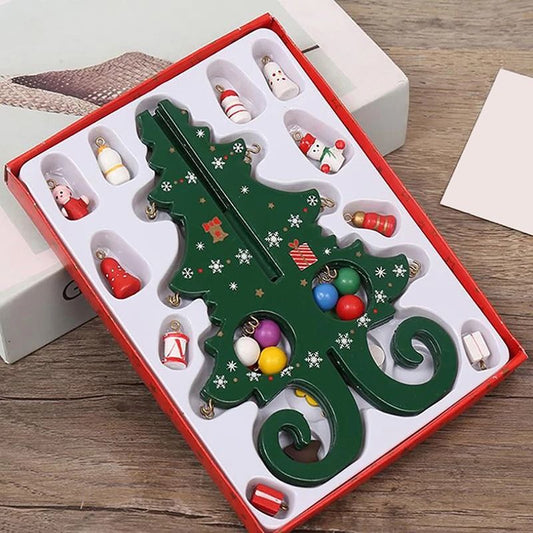 Wooden Christmas Tree Decoration 6 Pieces Vivid 3D Wooden Christmas Tree for Christmas Party Green V1294-YM3115220101413-0421