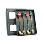 4PCS Christmas Spoon Fork Set Stainless Steel Santa Christmas Tree Shaped Decor Tableware for Home Dinner V1294-YM3115220101711-0421