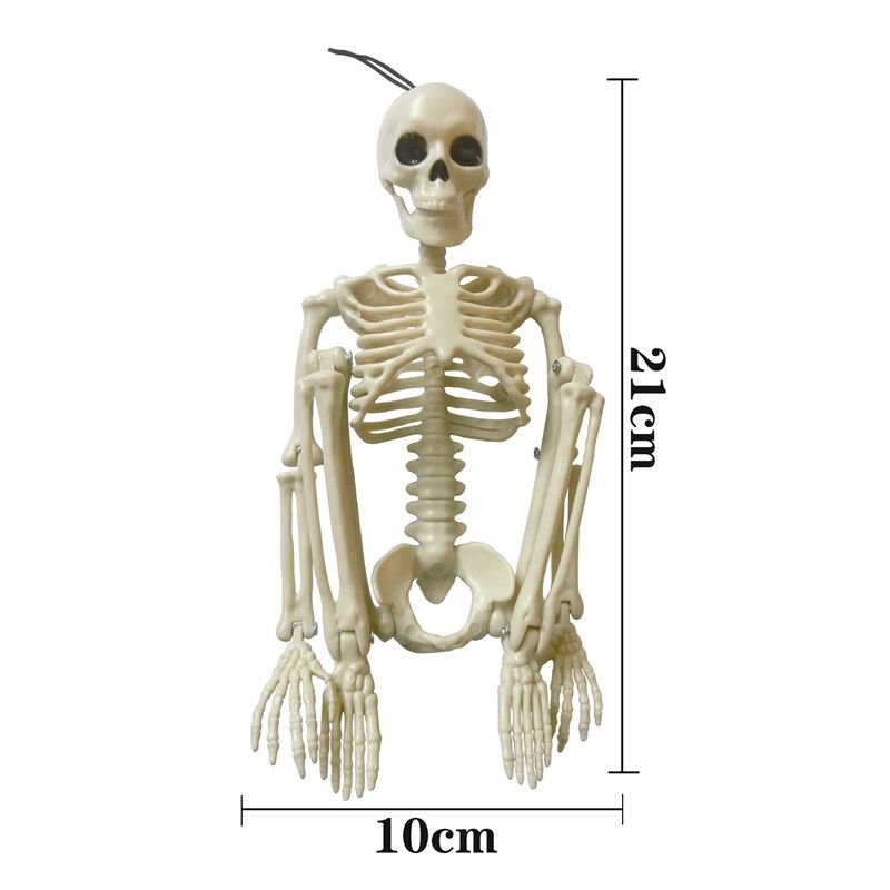 Halloween Skull Skeleton Decoration Simulated Human Plastic Bones Haunted House Decorative Skeleton Props V1294-YM3115220102111-0421