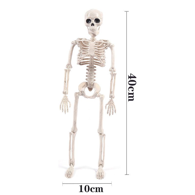 Halloween Skull Skeleton Decoration Simulated Human Plastic Bones Haunted House Decorative Skeleton Props V1294-YM3115220102111-0421